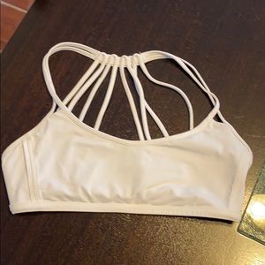 White lulu lemon sports bra